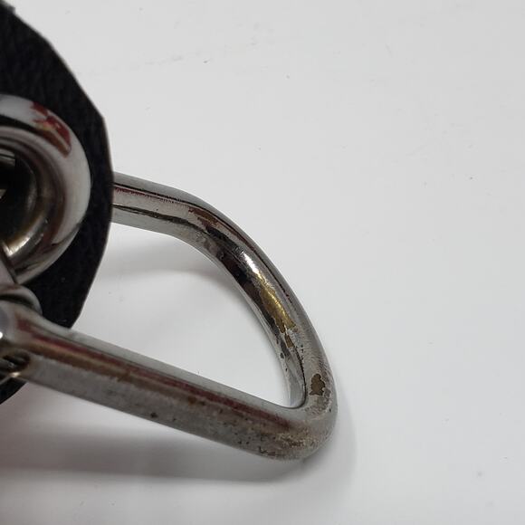 Gucci Black Chrome + Black Leather Repurposed Handcrafted Keychain - Picture 13 of 13